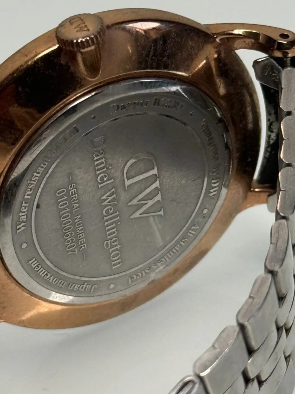 Daniel Wellington DW Men's Watch Roman Numerals Date Two Tone Stainless Steel